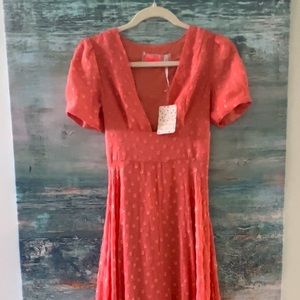 Free People Maxi dress in Coral XS (0) NWT